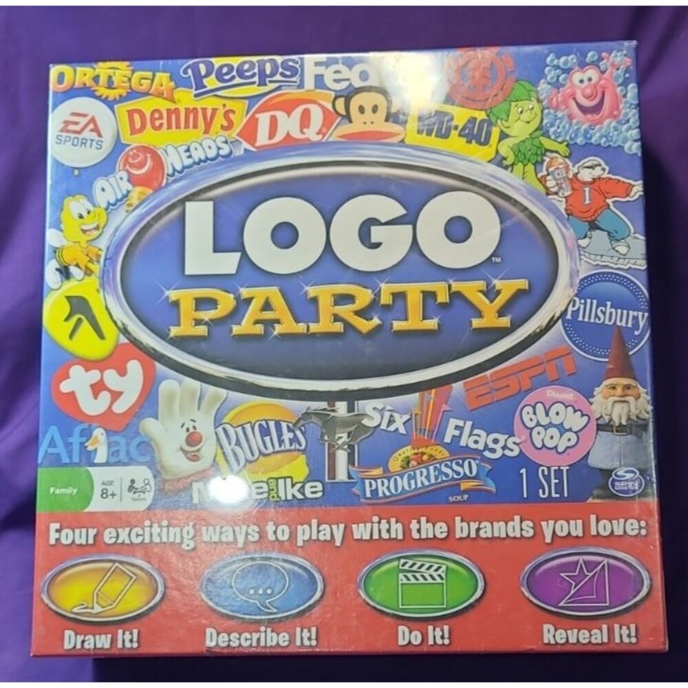 Logo Party Board Game Family Party Spin Master Trivia Game New Sealed